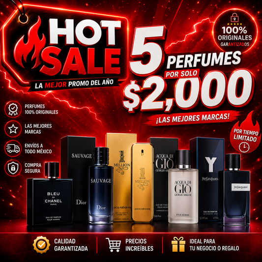Paquete Mayoreo 5 Perfumes