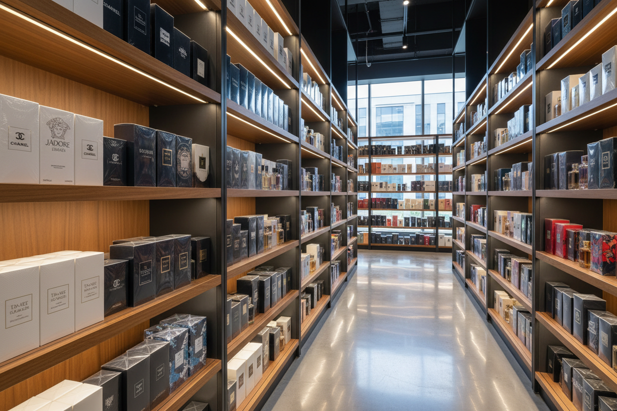 Almacén de perfumes con marcas reconocidas